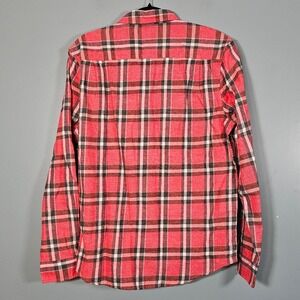 NWT Lucky Brand Men's Red Plaid Flannel Shirt Long Sleeve Button Down Size M